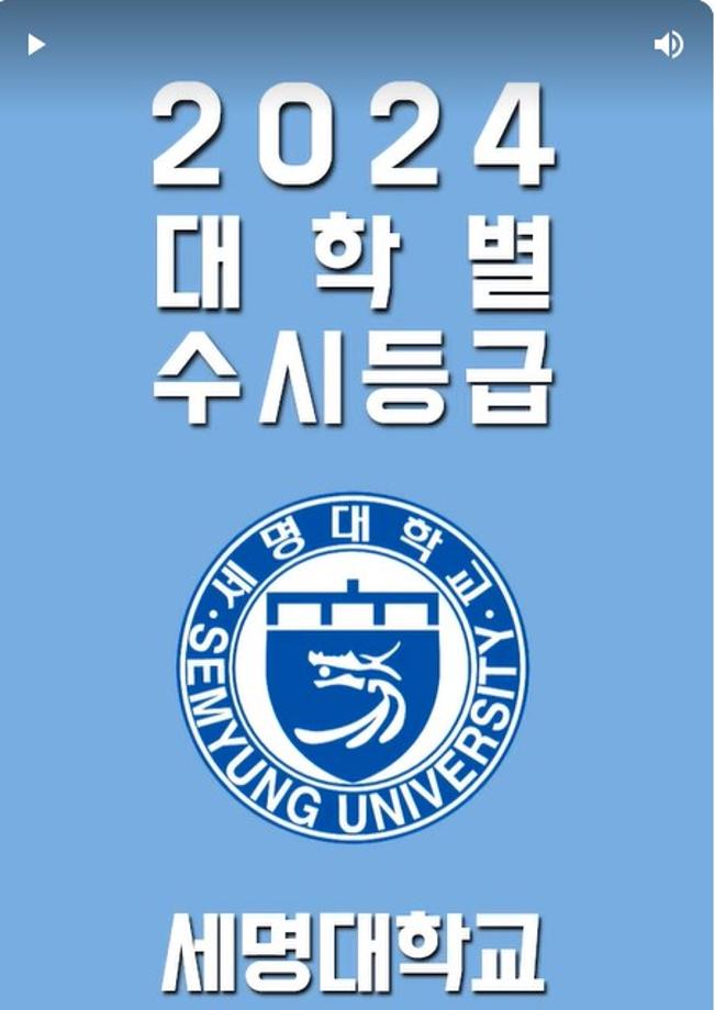 2024학년 대학별 수시등급